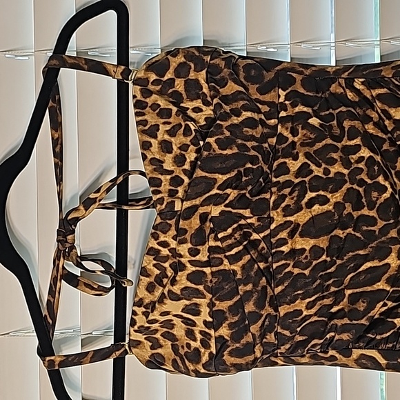 Lauren Ralph Lauren Leopard Print One-Piece Swimsuit Size 12 - Picture 8 of 14
